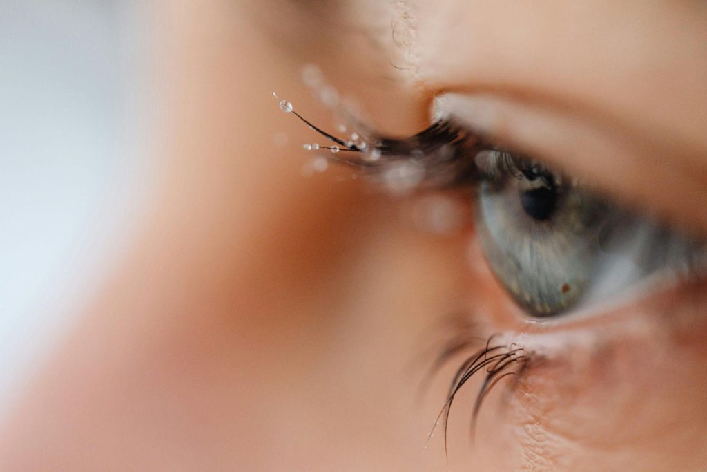 Close-up of an eye, conveying the idea of awareness and acceptance.